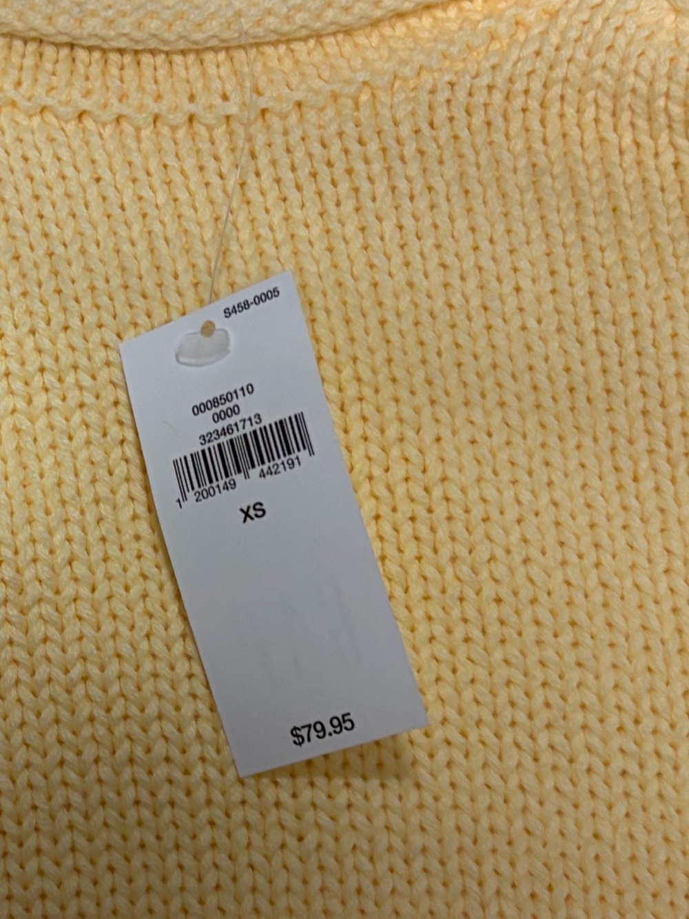 NWT GAP 100% Cotton Rollneck Butter Yellow Maize Crewneck Sweater Sz XS - Picture 11 of 12